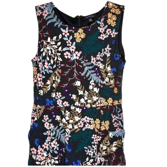 Lands' End Floral Print Sleeveless Ponte Sheath - 10P - Picture 2 of 10